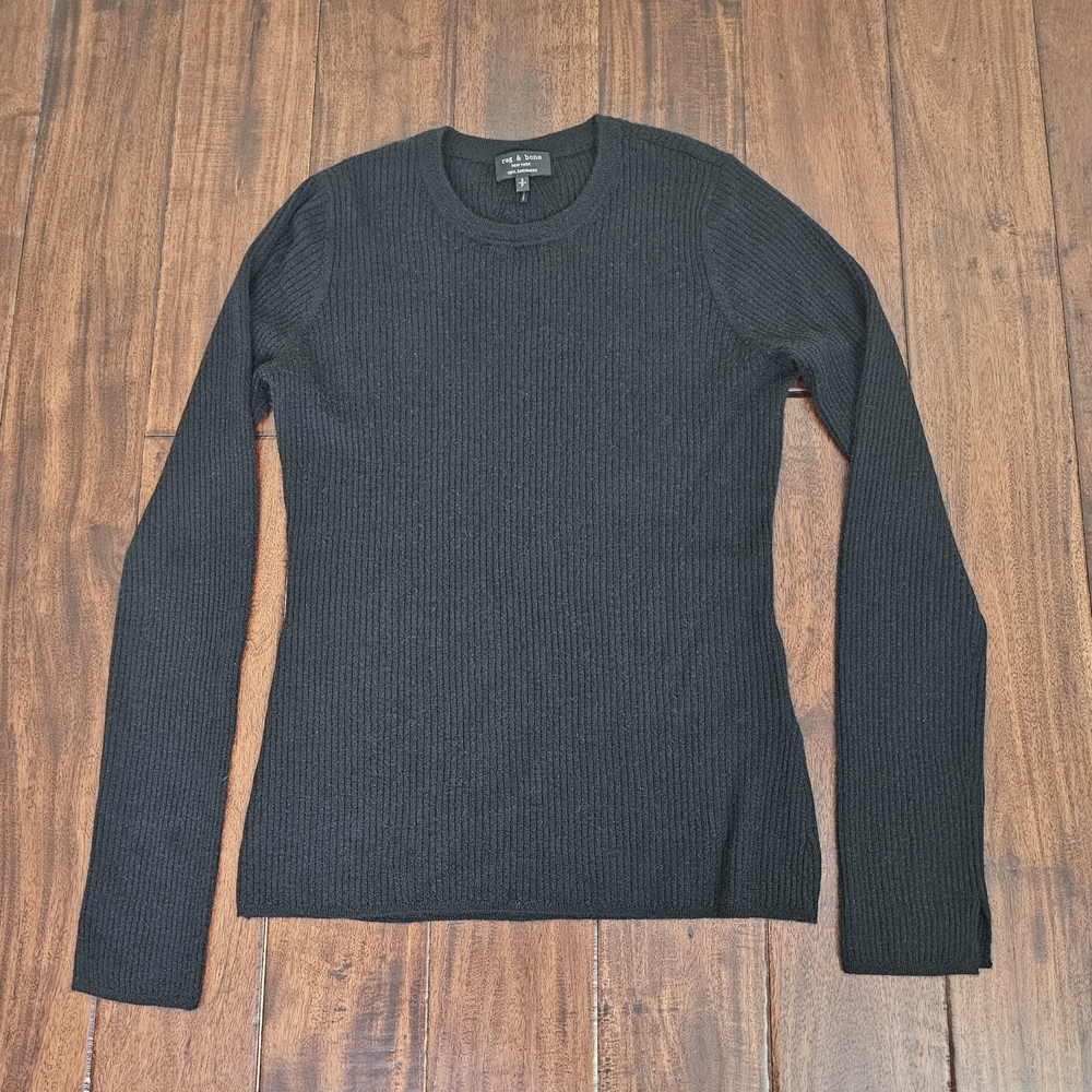 Rag & Bone Black Cashmere Sweater Size SP